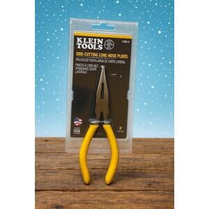 Klein Tools D203-6 6” Long-Nose Pliers Side-Cutting Forged USA Steel New Sealed